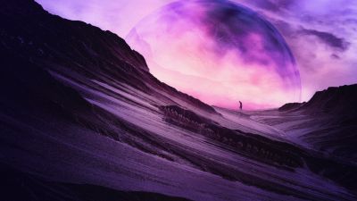 Dreamy, Ultraviolet, Purple Planet, Surreal, Alone