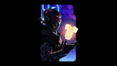 Cyberpunk, Destiny 2, Black background, 5K