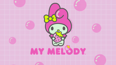 My Melody, Cute cartoon, Pink, 5K, Pink text