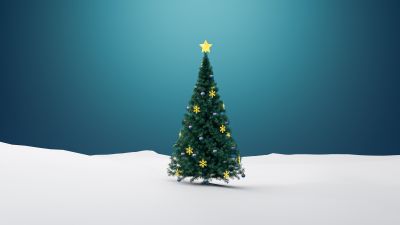 Christmas tree, Minimalist, Christmas decoration, Xmas background, Navidad, Noel