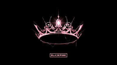 Blackpink, The Album, K-pop, Crown, Minimalist, Black background, AMOLED, 5K, 8K, 10K