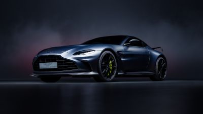 Aston Martin Vantage, Exotic car, British, 5K, Dark background