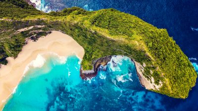 Kelingking Beach, Aerial view, Penida Island, Indonesia, Scenic