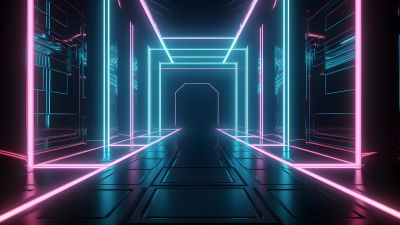 Cyberpunk, Neon Lights, 5K, AI art