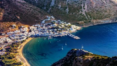 Sifnos, Greece, Island, Tourist attraction, Aerial view