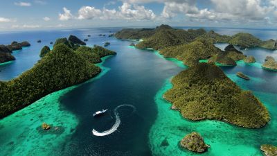 Hawaiian Islands, Archipelago, Aerial view, Pacific Ocean