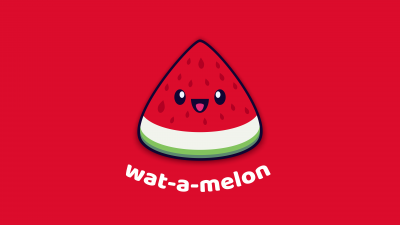 Watermelon, Kawaii cartoon, Slice, Red aesthetic, 5K, 8K, Simple