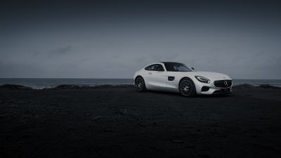 Mercedes-AMG GT, Dark aesthetic, Evening