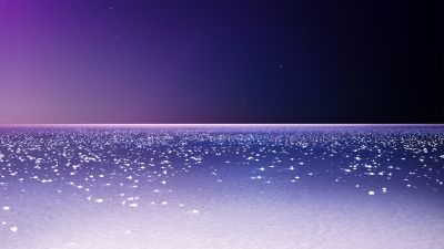 Salt Lake, Purple aesthetic, Night, Surreal, Landscape