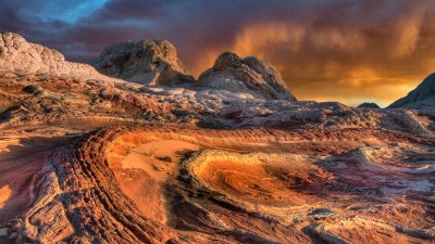 Desert, Landscape, Mountain range, Peak, Outdoor, Plateau, 5K, Rocky Mountains