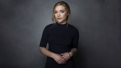 Florence Pugh, Poster, 5K, Grey background, 5K