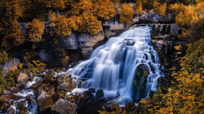 Inglis Falls, Waterfall, Ontario, Canada, Scenic, 5K, Autumn