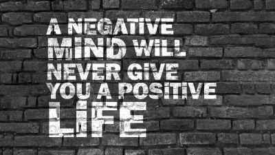 Positivity quotes, Brick wall, Monochrome, 5K, Black and White