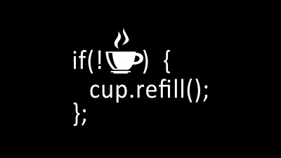 Coffee cup, Refill, If code, Coding, Programming, Developer, 5K, 8K, AMOLED, Black background