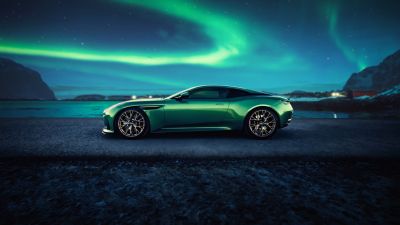 Aston Martin DB12, Luxury sports car, 5K, Aurora Borealis