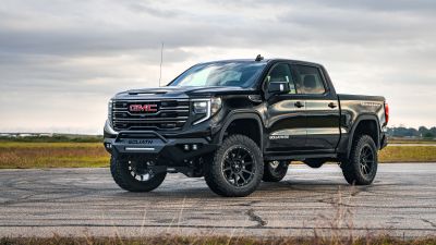 GMC Sierra, Hennessey, Off-Road Trucks, Pickup truck, 5K, 8K