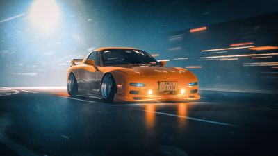 Mazda RX-7, Sports car, JDM cars, Japanese, AI art