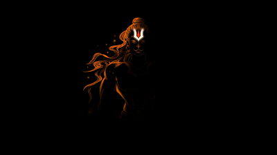 Lord Hanuman, Black background, Hindu God, Illustration, Digital Art, Anjaneya, Jai Shri Ram, Bajrangbali