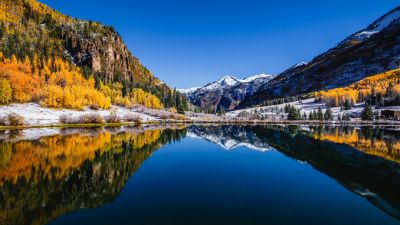 Crystal Lake, Colorado, Autumn, Landscape, North America, Outdoor, Mountains, Fall, 5K