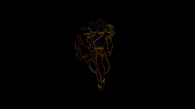 Bajrangbali, Minimalist, Hindu God, Lord Hanuman, Anjaneya, 5K, Black background, AMOLED