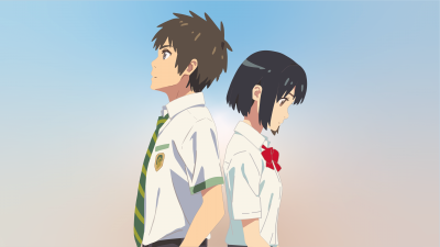 Your Name, Minimalist, Mitsuha Miyamizu, Taki Tachibana, Kimi no Na wa, 5K, Love couple, Anime couple