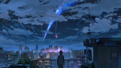 Taki Tachibana, Lofi, Your Name, 8K, Kimi no Na wa, 5K, Comet Tiamat, Celestial, Shooting stars