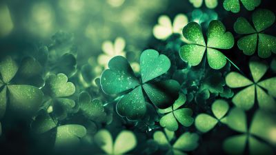 Shamrock, Clover, St. Patrick's Day, Green leaves, AI art