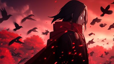 Itachi Uchiha, AI art, Midjourney, 5K, Naruto