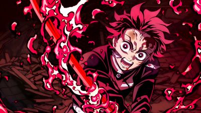 Tanjiro Kamado, Artwork, Demon Slayer: Kimetsu no Yaiba, 5K