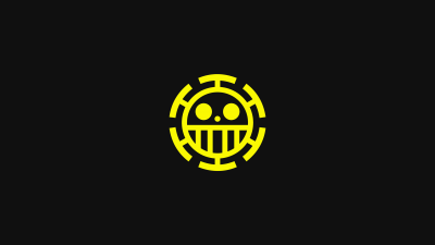 Trafalgar Law, Minimal logo, Dark background