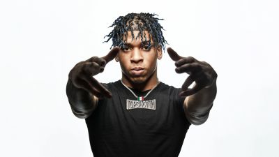 NLE Choppa, White background, American rapper, 5K