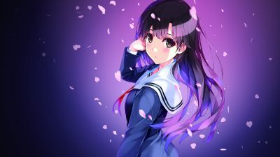 Utaha Kasumigaoka, Anime girl, Purple aesthetic