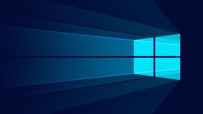 Windows 10, Microsoft Windows, Minimalist, Blue background, Simple