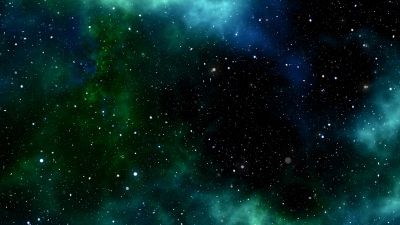 Stars in sky, Galaxy, Cosmos, 5K, Emerald green