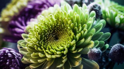 Chrysanthemum flowers, Macro, Floral Background, Closeup Photography