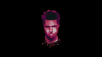 Brad Pitt, AMOLED, 5K, 8K, Black background, Low poly