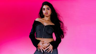 Avantika Vandanapu, Pink background, 8K, Photoshoot, 5K