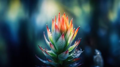 Plant, Dew Drops, Bokeh Background, Water drops, Closeup Photography, Macro