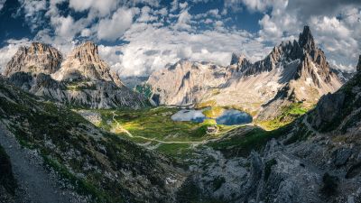 Dolomite mountains, Panorama, Italy, Landscape, 5K, 8K