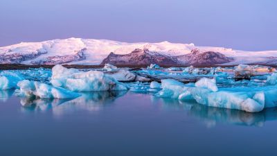 Jokulsarlon Glacier Lagoon, Panorama, Iceland, Ultrawide