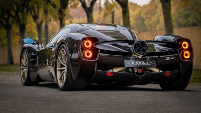 Pagani Utopia, Rear view, 5K, Carbon Fiber