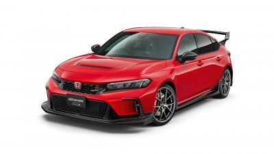 Honda Civic Type R, 2024, Red cars, White background