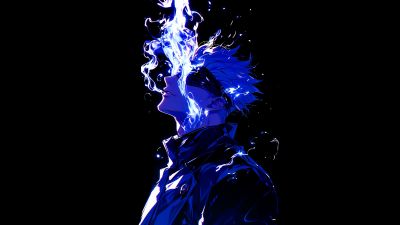 Satoru Gojo, AMOLED, Jujutsu Kaisen, 5K, Black background