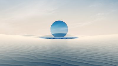 Desert, Isolated, Dreamlike, Surreal, Sunglasses, Landscape, Digital Art, 5K