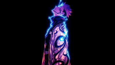 Sukuna, Black background, 5K, AMOLED, Jujutsu Kaisen