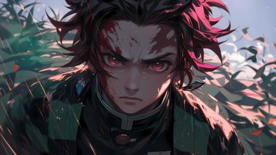 Tanjiro Kamado, Closeup, Demon Slayer: Kimetsu no Yaiba, 5K