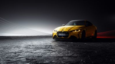 BMW M4 Competition, Dark background, 5K