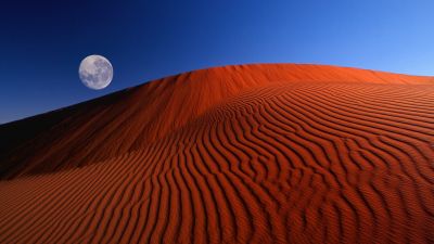 Full moon, Dunes, Windows XP, Desert