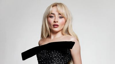 Sabrina Carpenter, White background, American singer, 5K