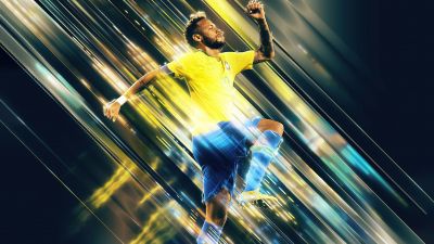 Neymar Jr, Abstract background, Brazilian Football Player, 5K